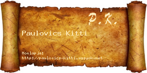 Paulovics Kitti névjegykártya
